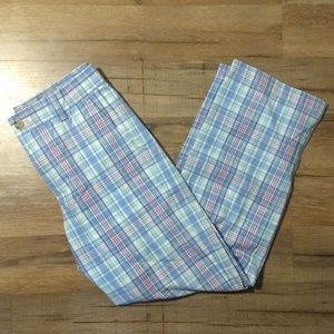 Vineyard Vines Seafeather Plaid Breaker Pants Sz 8